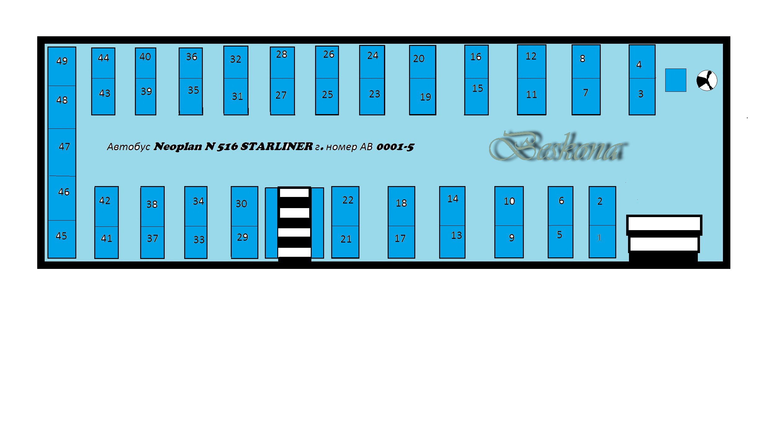 Автобус ман расположение мест - фото и картинки на рабочий стол