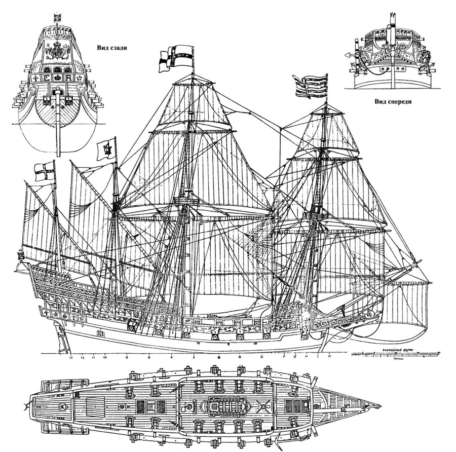 Чертежи парусных кораблей 5