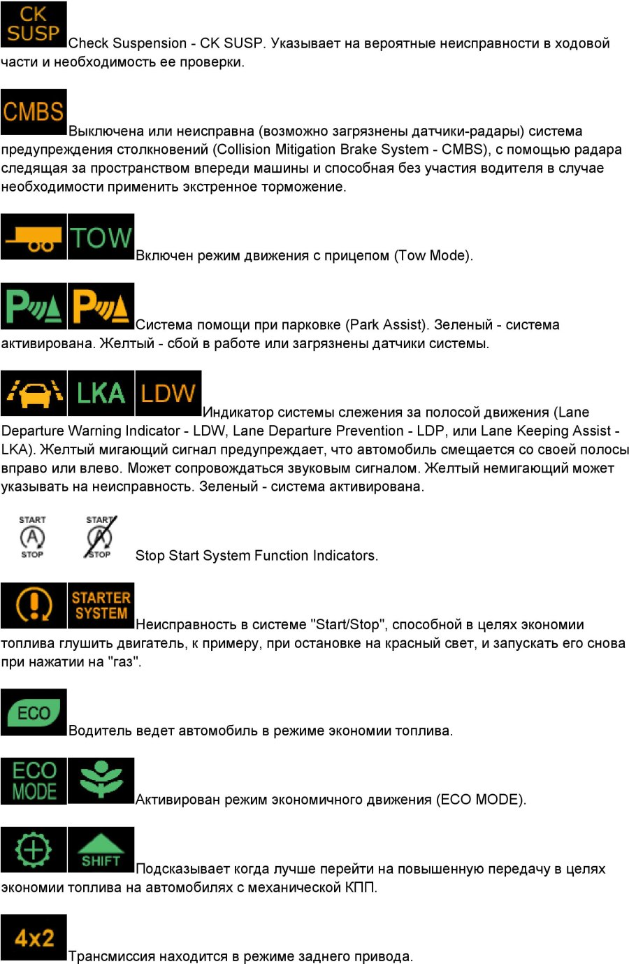 Значки на панели приборов Шкода Октавия а5