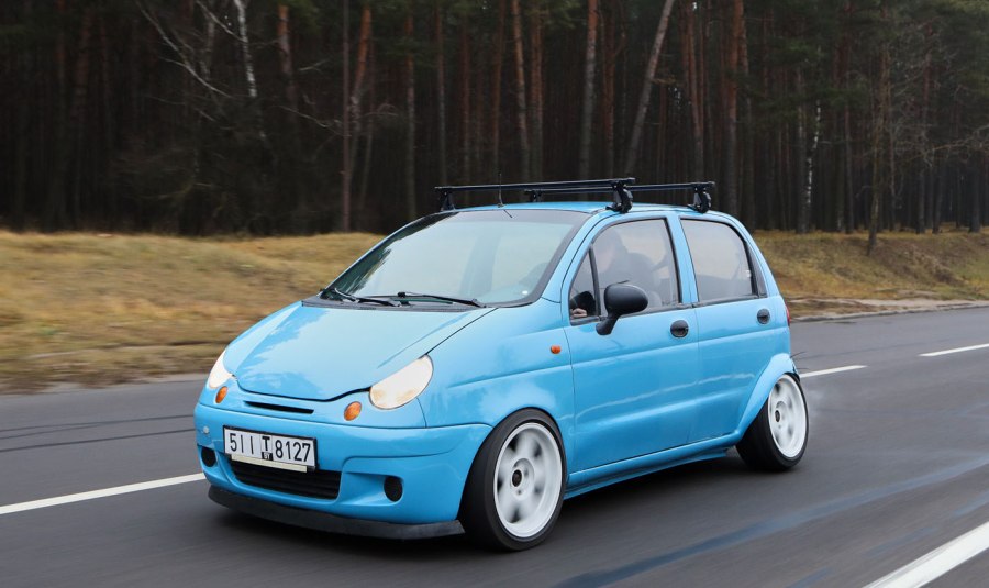 Тюнингованный Матиз черный Matiz