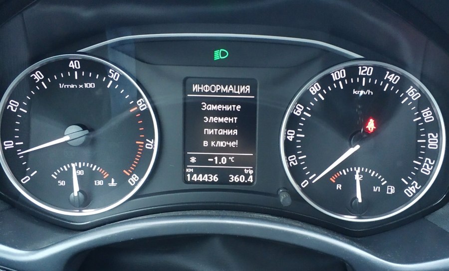 Приборная панель Octavia RS