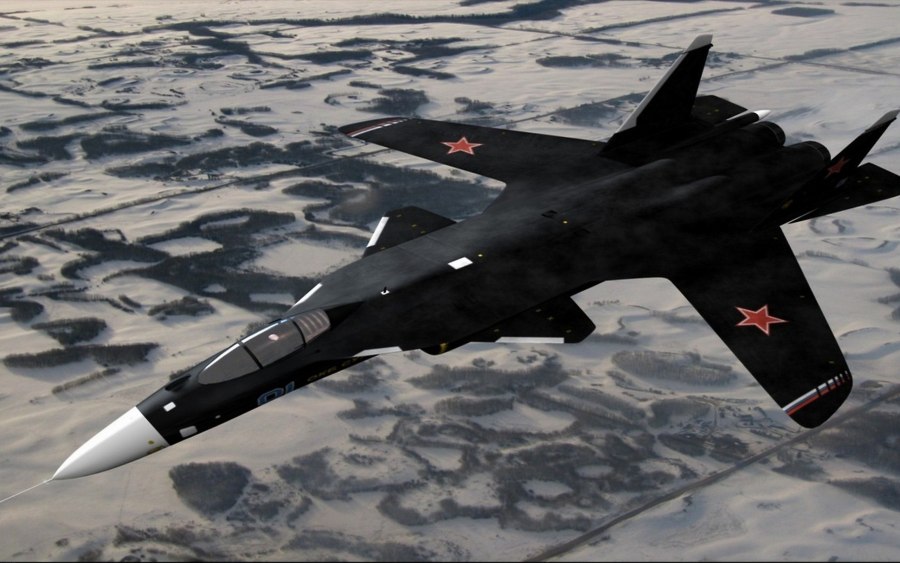 Российские истребители в черном цвете