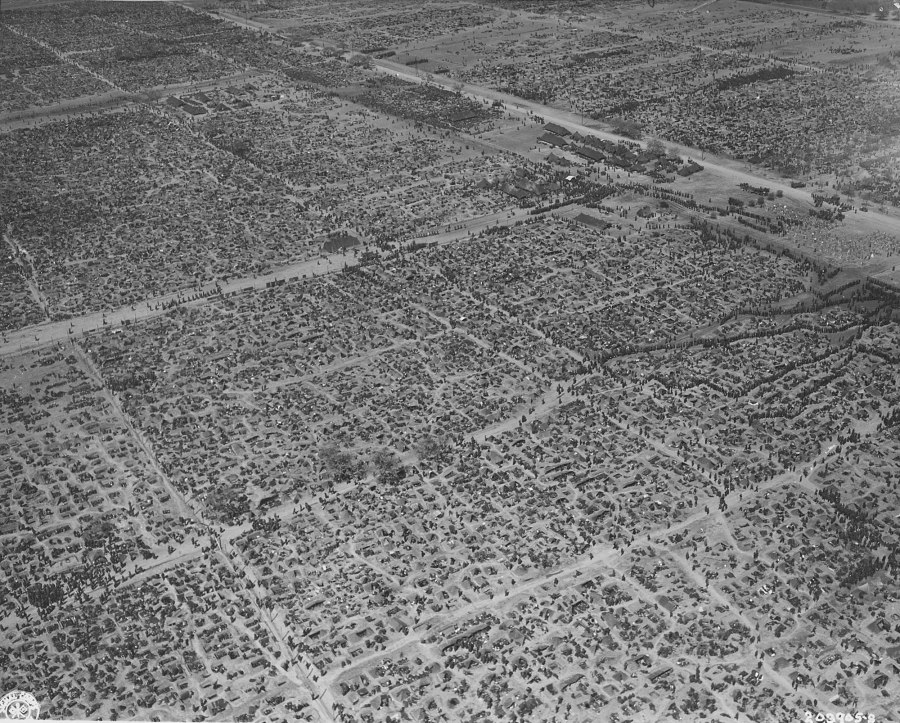 1942 Аэрофотосъёмка Сталинграда Красноармейский район