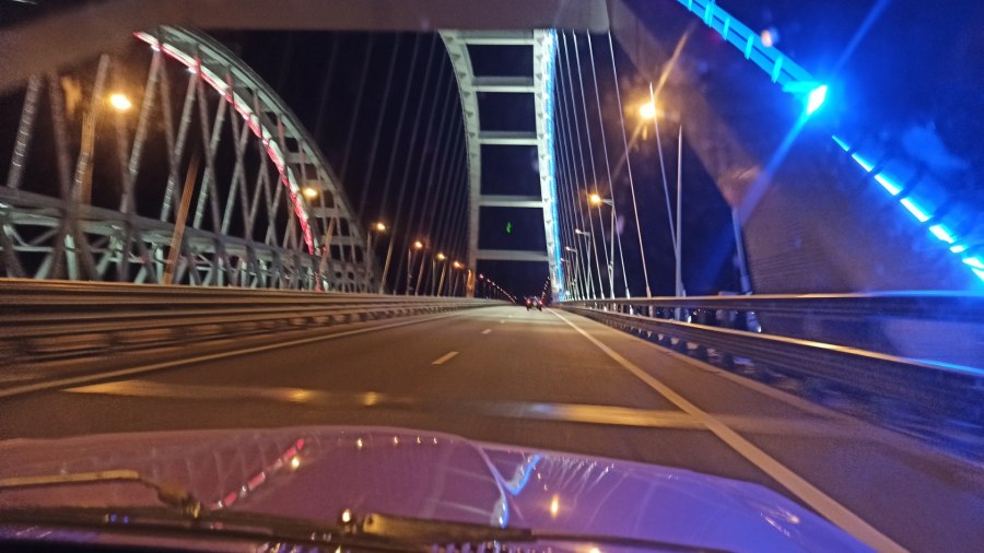 Крымский мост ночью