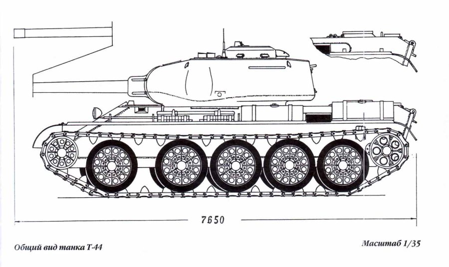 Чертеж танка т 34 85 с размерами