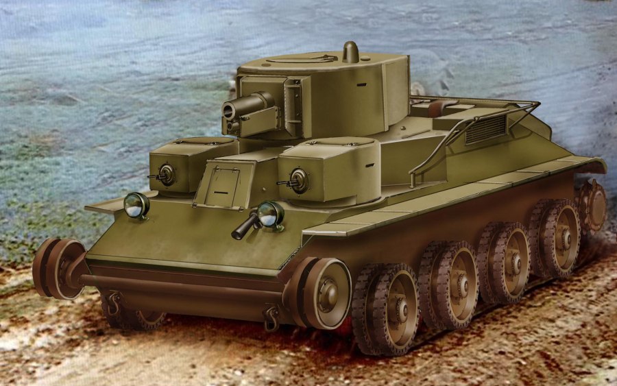 Колесно-гусеничный танк т-29