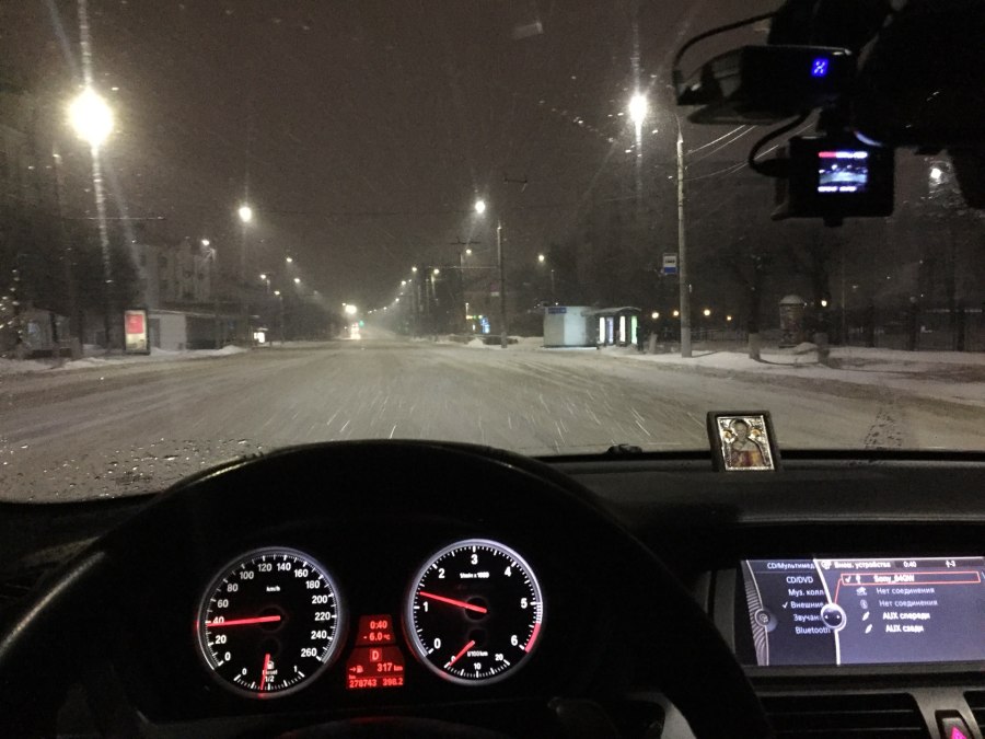 Салон Камри 3.5 ночью