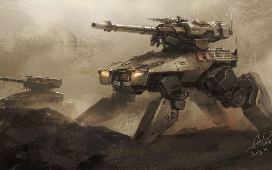 Танк шагоход Sci Fi