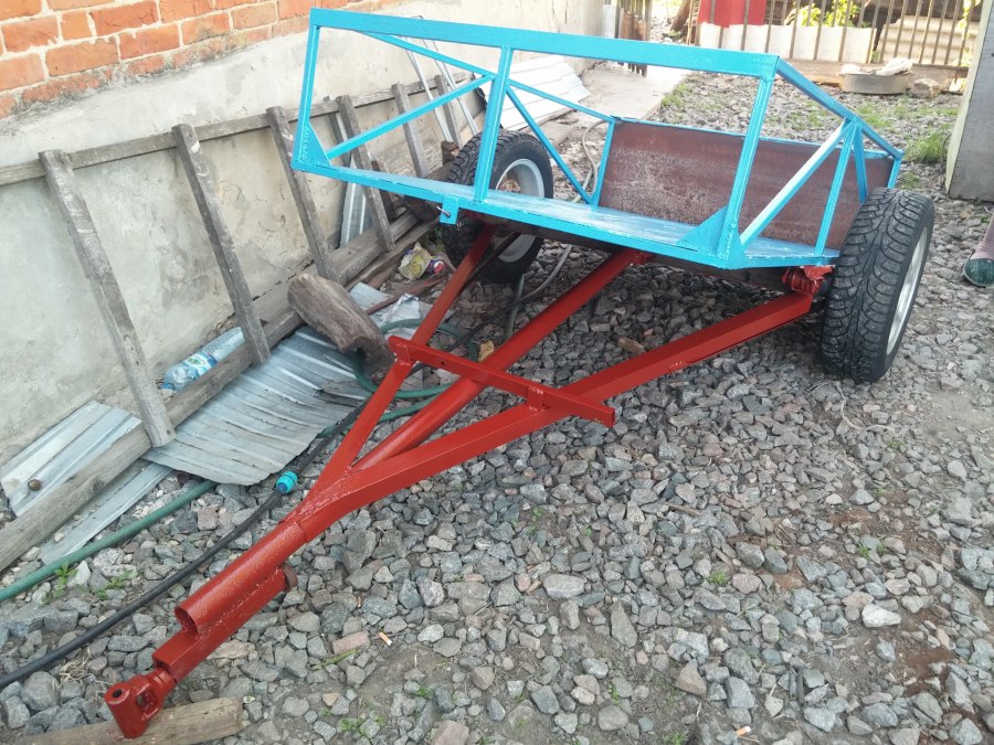 Прицеп к мотоблоку с балки ВАЗ 2109