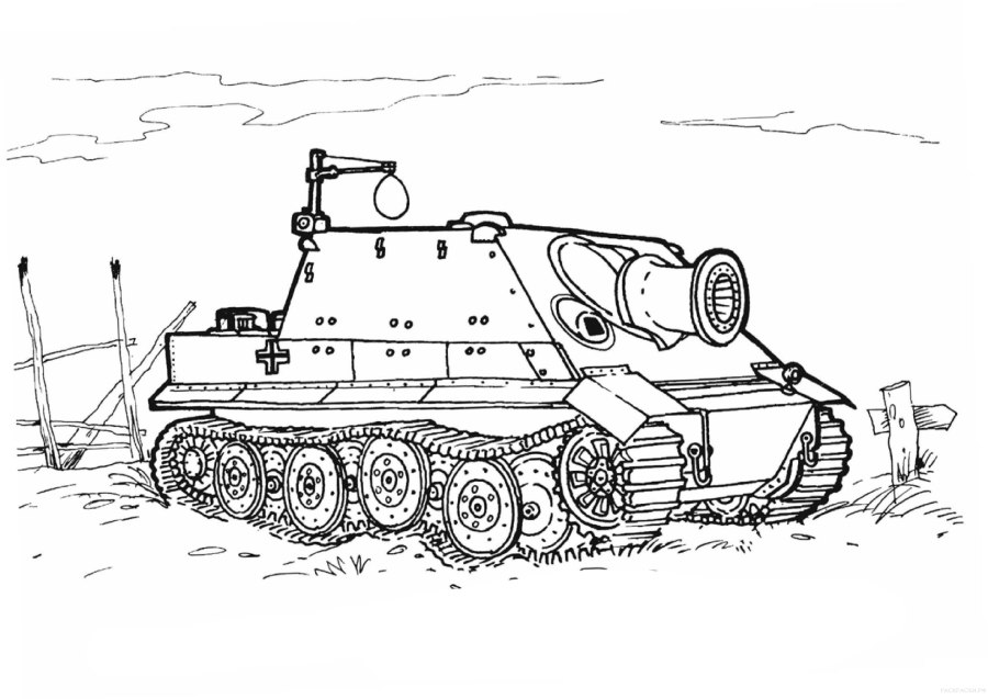 Раскраска танк т 26