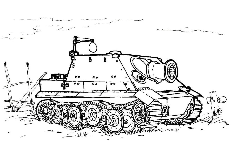 Раскраска танк кв 44