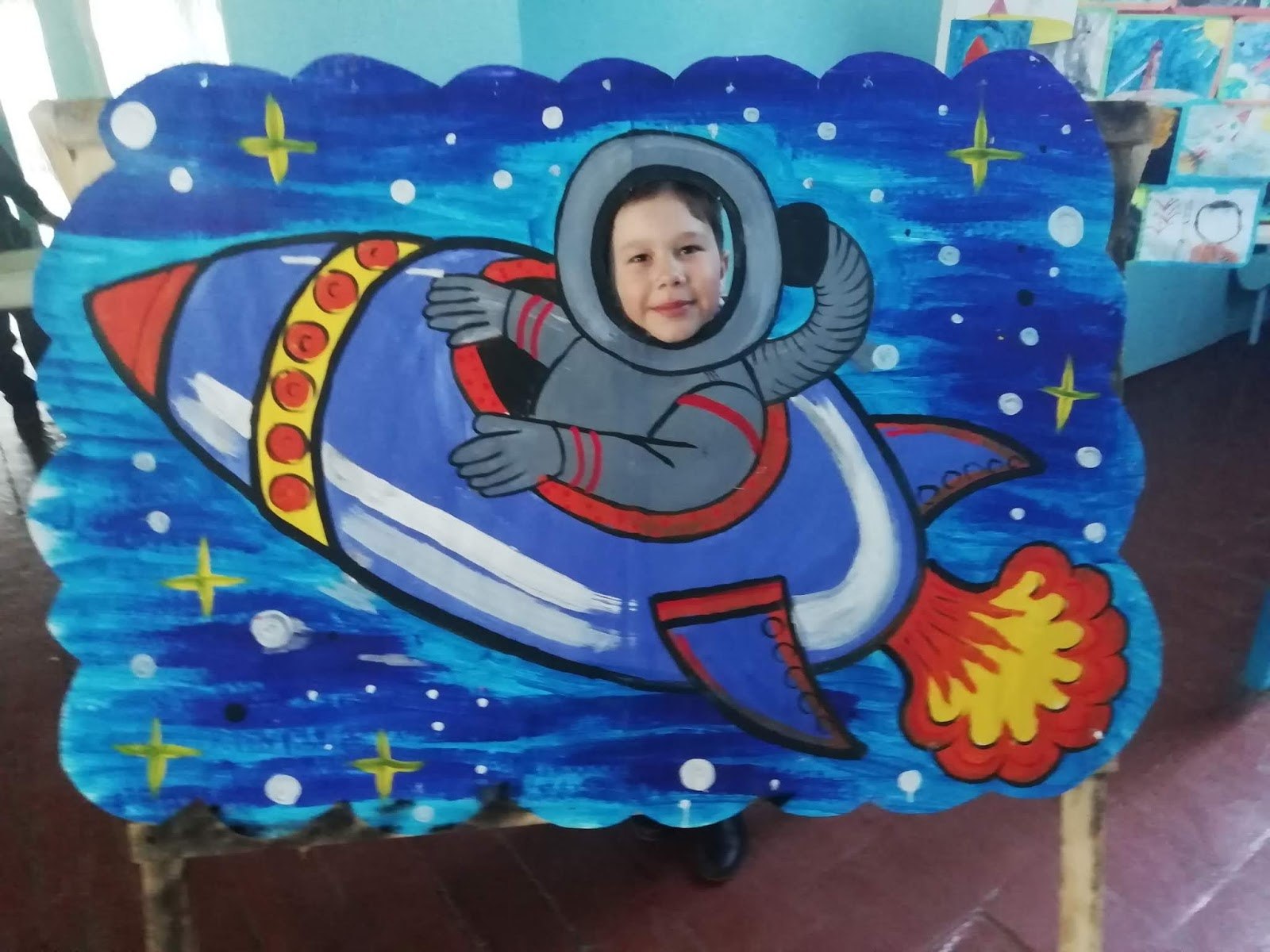 Фотозона на день космонавтики в детском