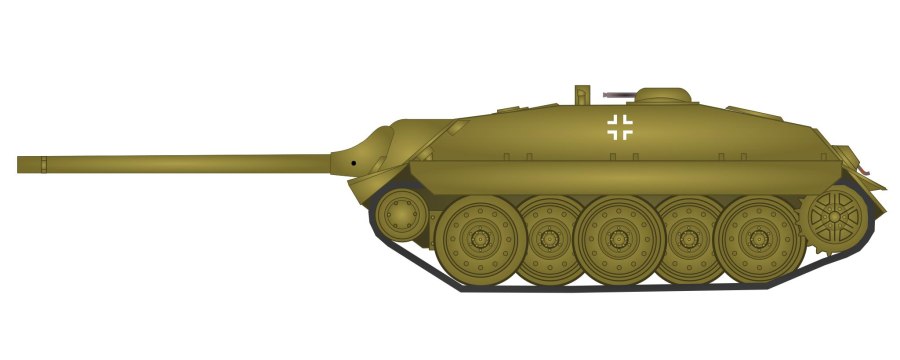 Танк е100 вид сбоку