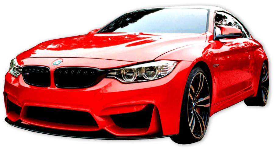 Красный автомобиль на белом фоне