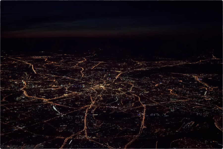 Москва вид с самолета