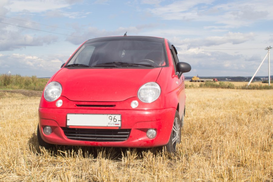 Matiz Daewoo с ресницами