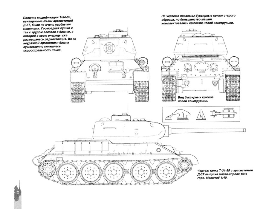 Схема бронирования танка т-34-76