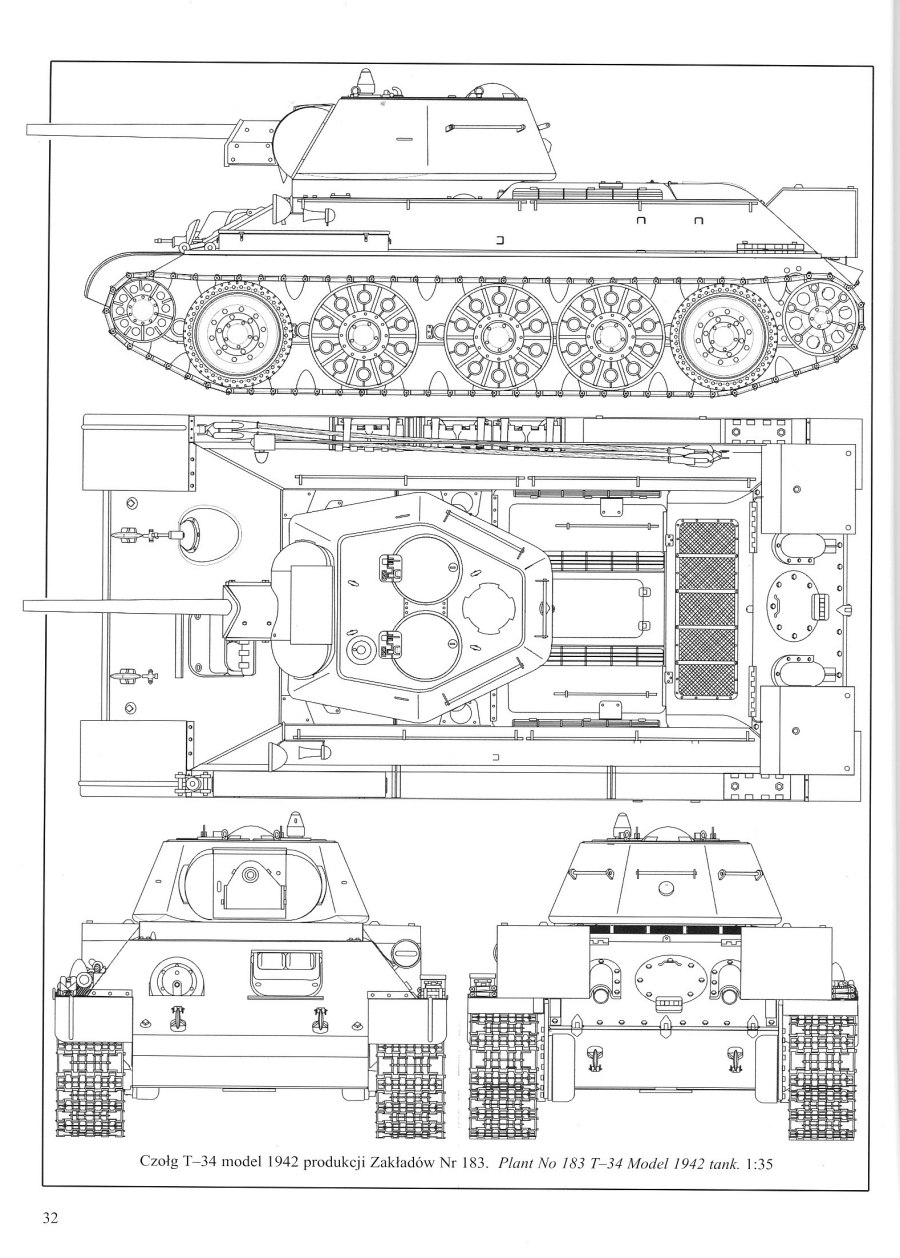 Чертеж танка т 34 из картона