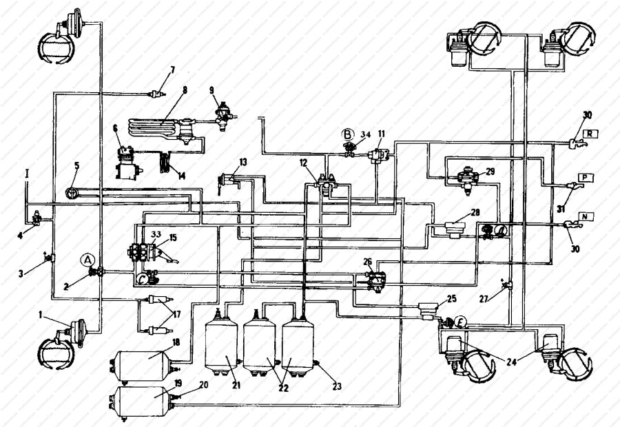 Тормозная система камаз 55 11 схема