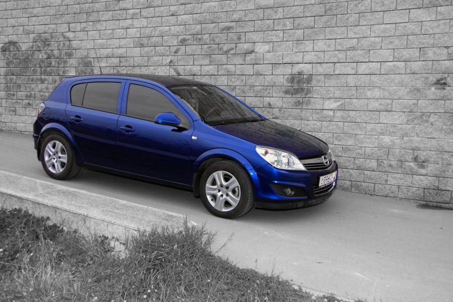 Opel Astra h 2008 темно синий