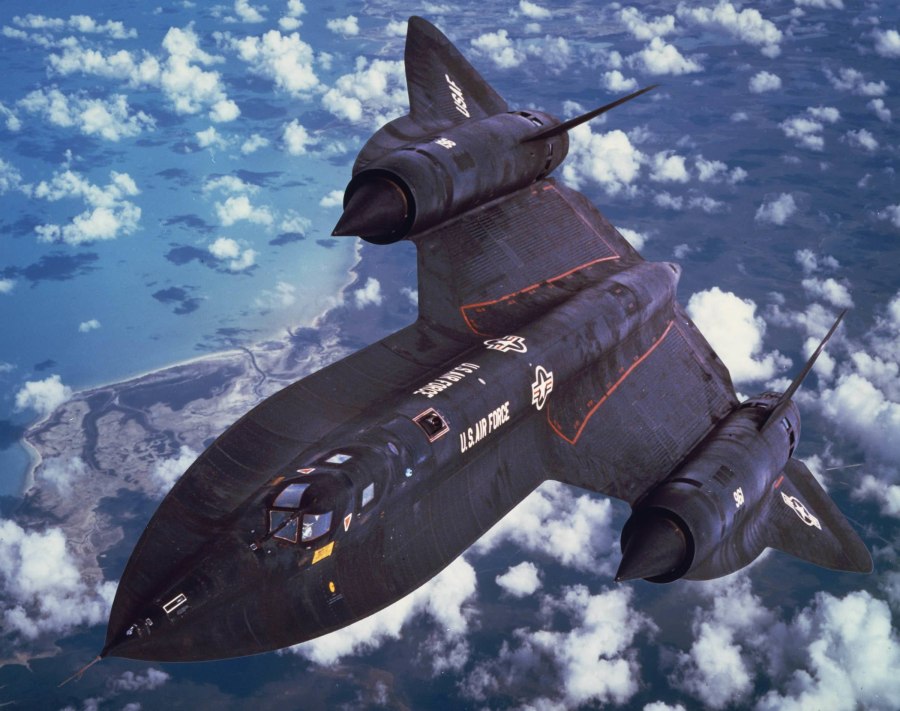 Самолет SR 71 Blackbird черный Дрозд