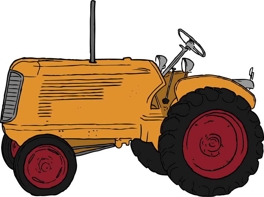 Трактор JCB вектор