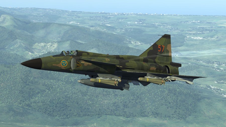 Saab Viggen вид сзади