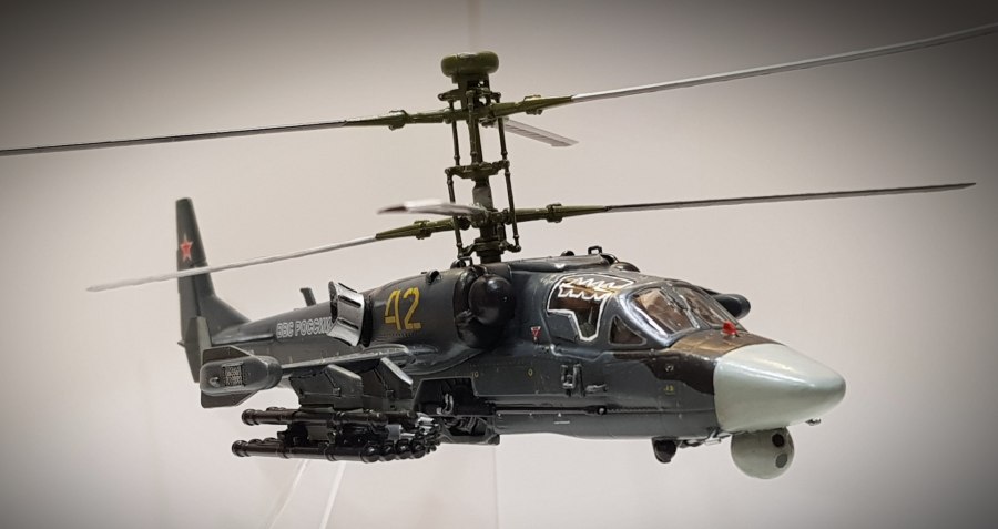 Сборная модель вертолет ка-50 черная акула