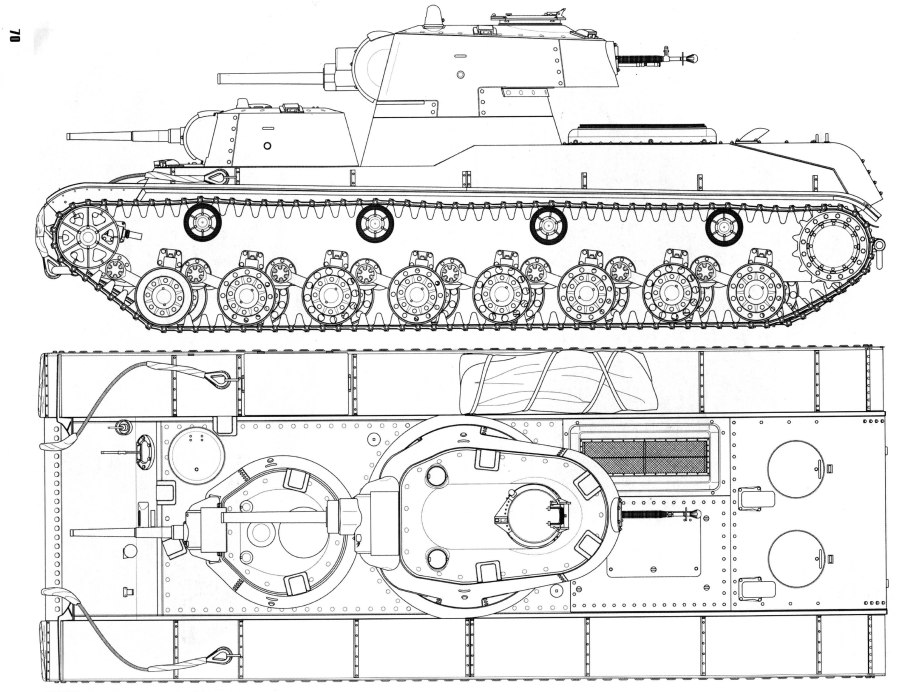 Чертеж танка кв 44