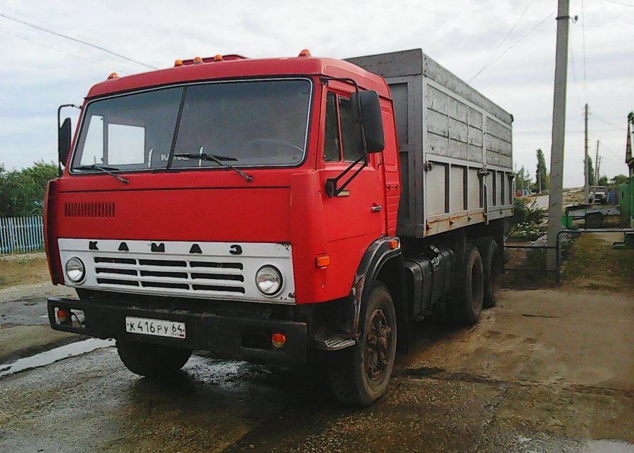 КАМАЗ белый 5320 зерновоз