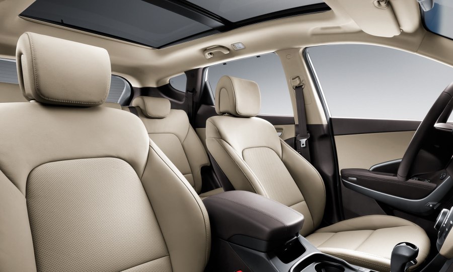 Hyundai Santa Fe бежевый салон