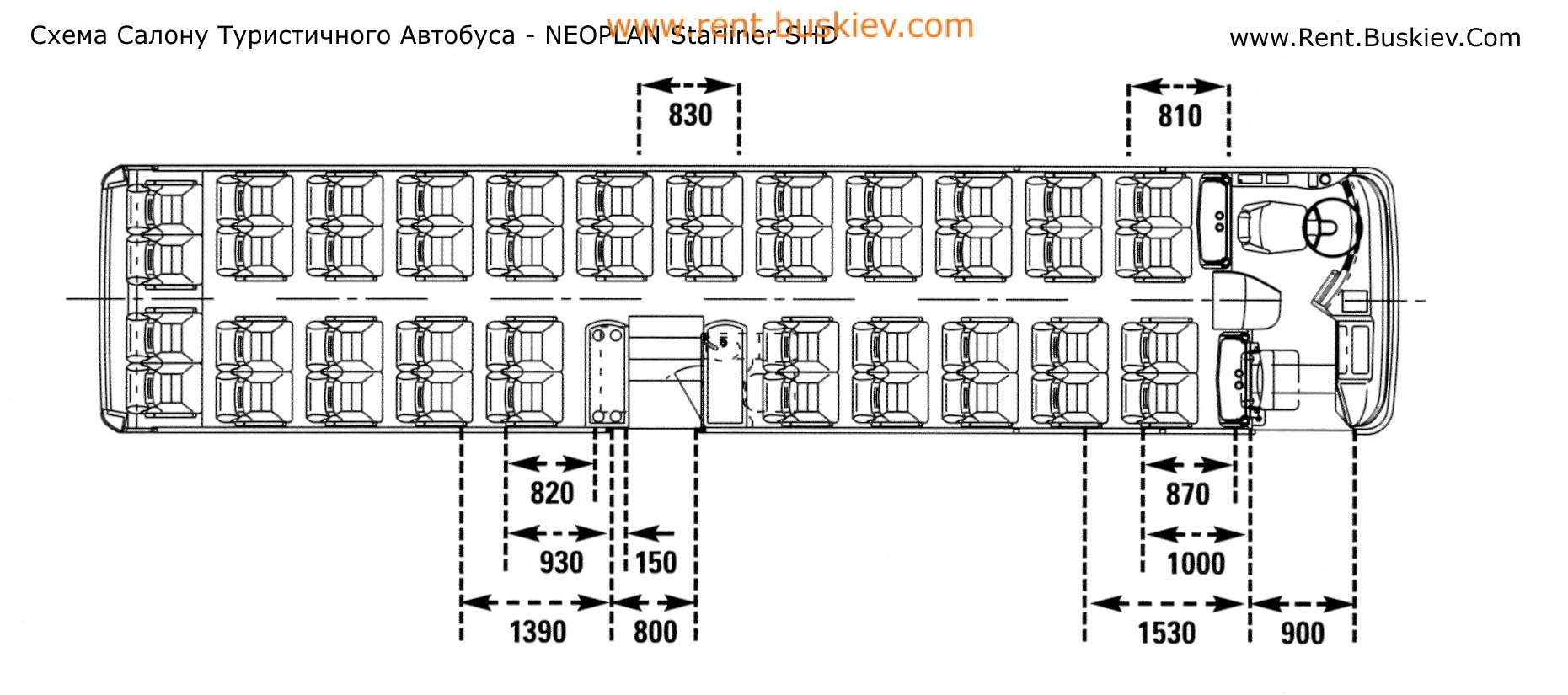Расположение мест в автобусе сетра схема