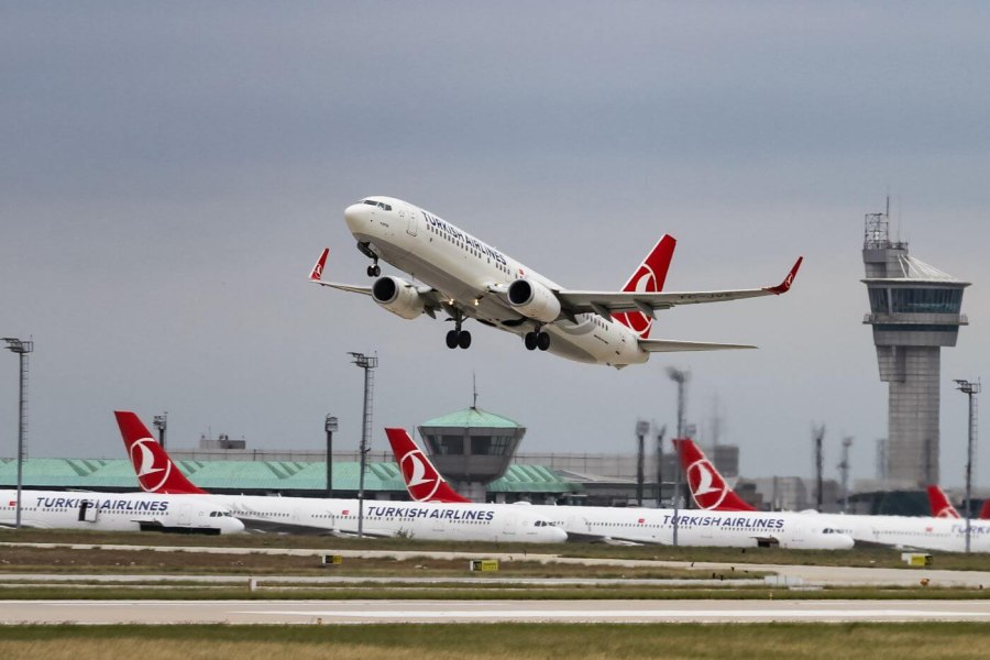 Turkish Airlines карта полетов