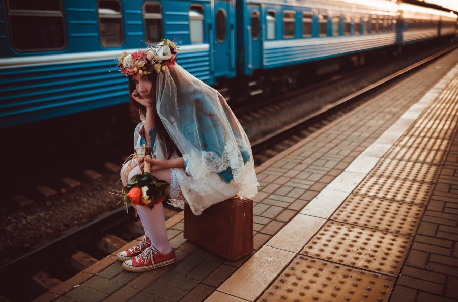 Фотосессия в поезде