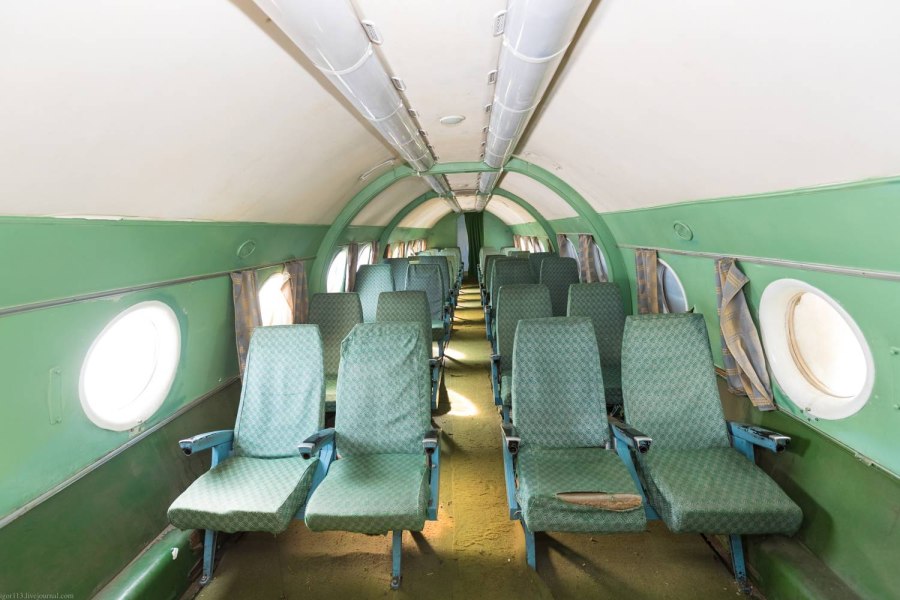 Салон самолета ту 124