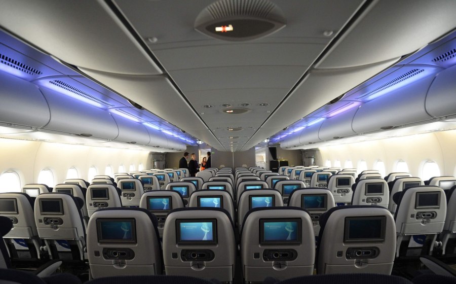 Airbus a350 кабина