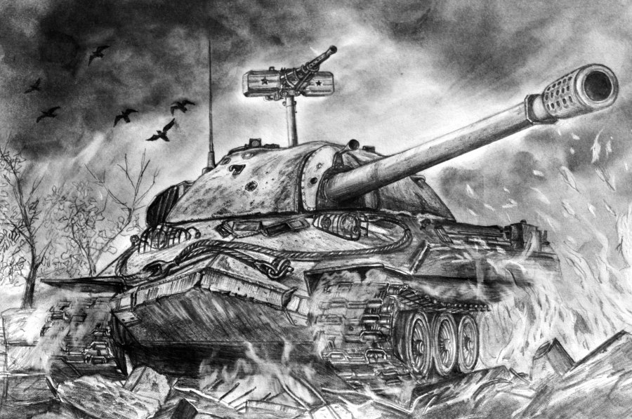 Рисунок танка ИС 7