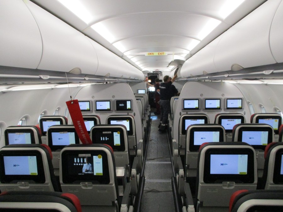 Airbus a321 Turkish Airlines салон
