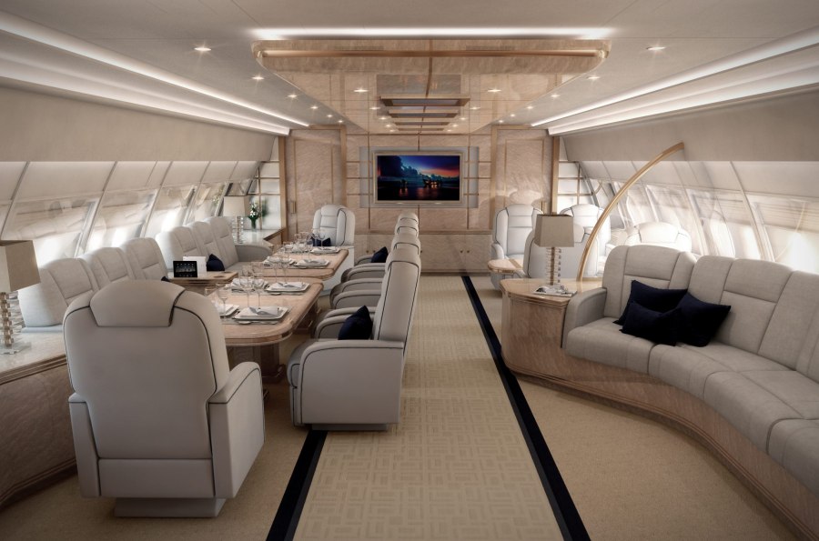 Airbus a380 Business Jet внутри