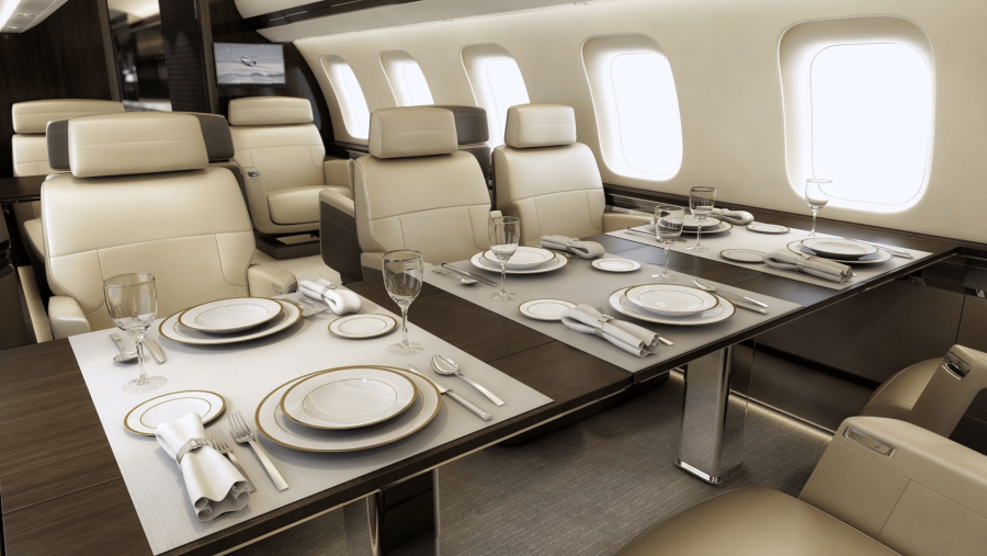 Самолёт Bombardier Global 7000 салон