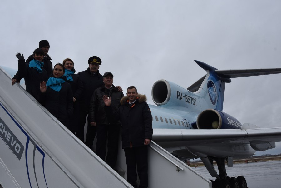 Последний полет ту 154 АЛРОСА