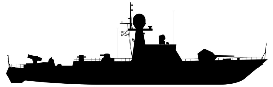 Силуэт боевого корабля