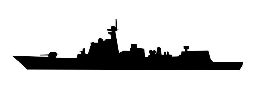 Силуэт боевого корабля