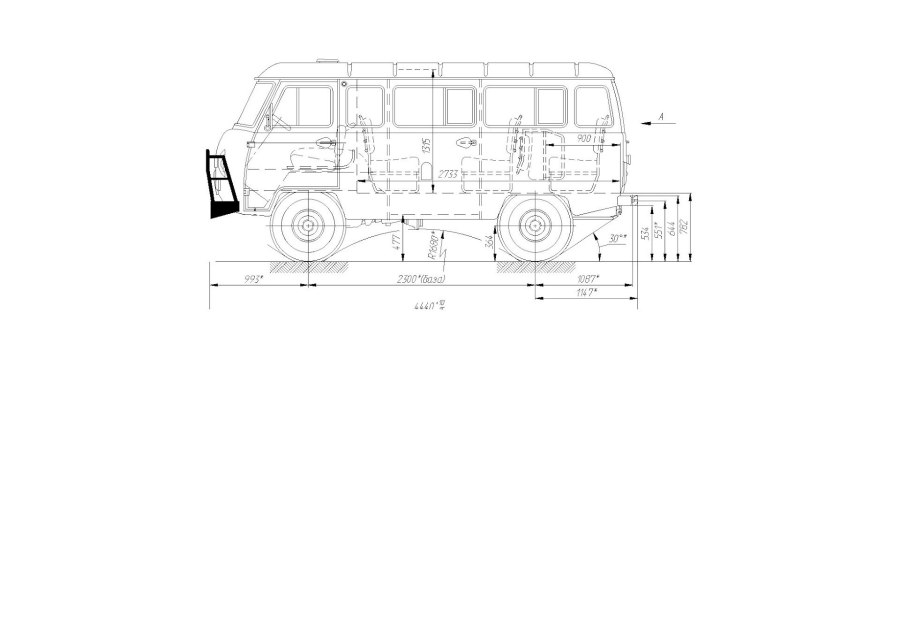 УАЗ 2206 габариты