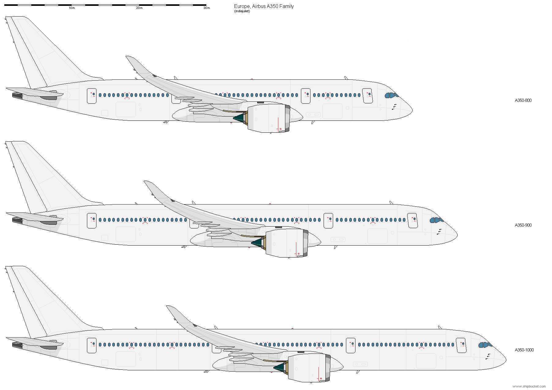 A350 1000 схема салона