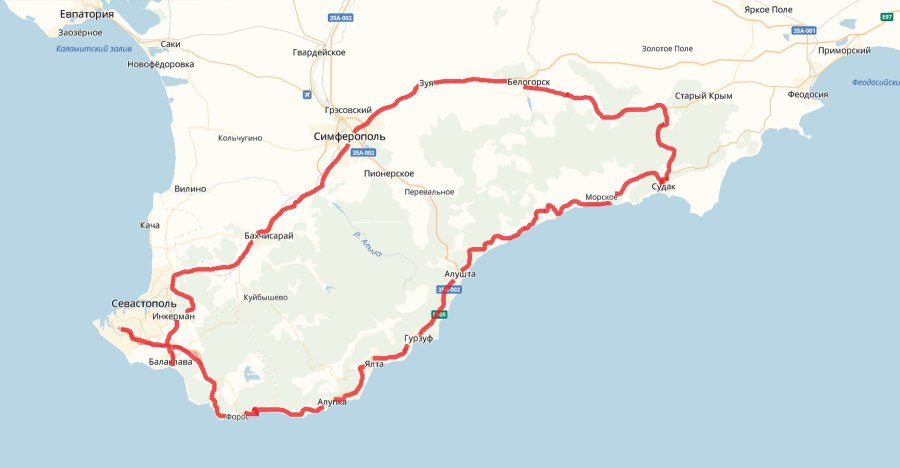 Маршрут Ростов на Дону Феодосия на машине через Крымский мост