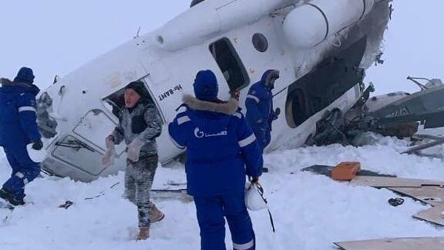 Падение вертолета Робинсон