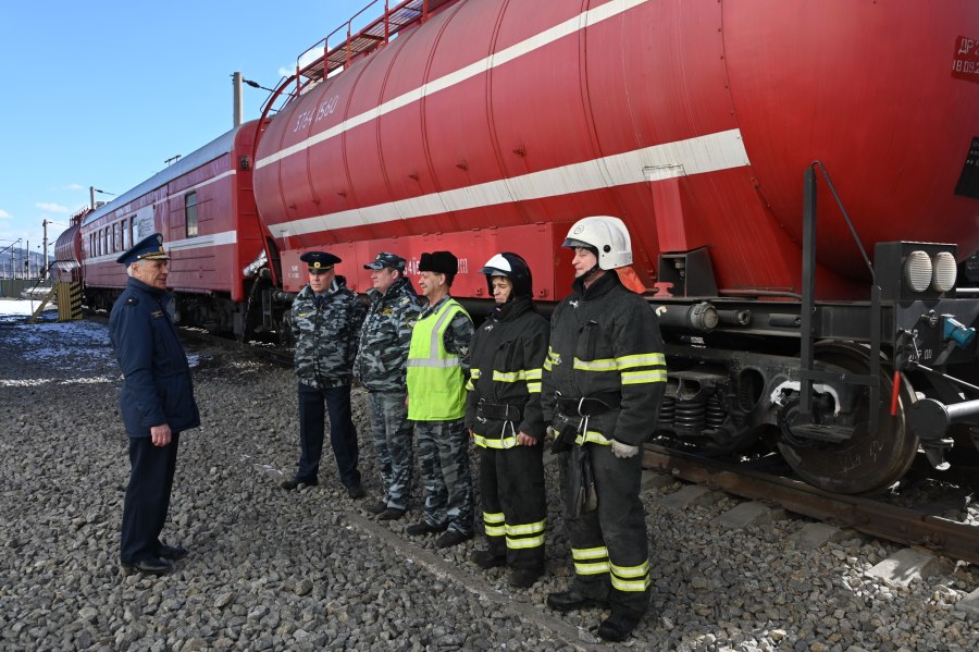 Пожарный поезд Слюдянка
