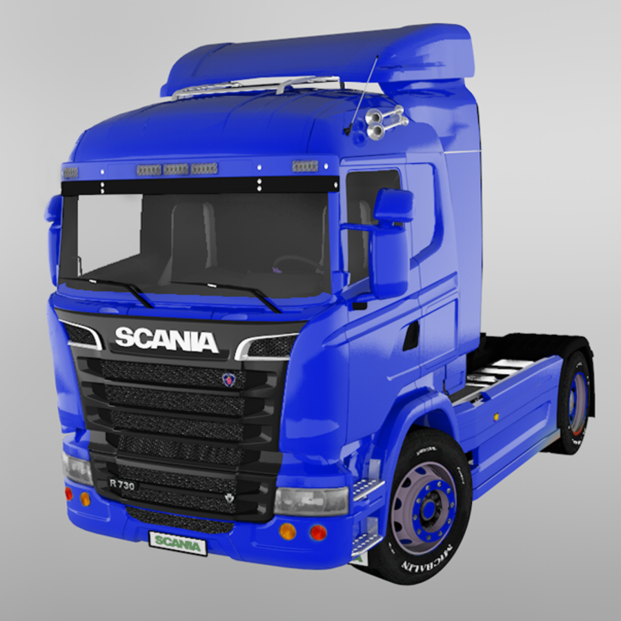 Скания тягач r730 красный