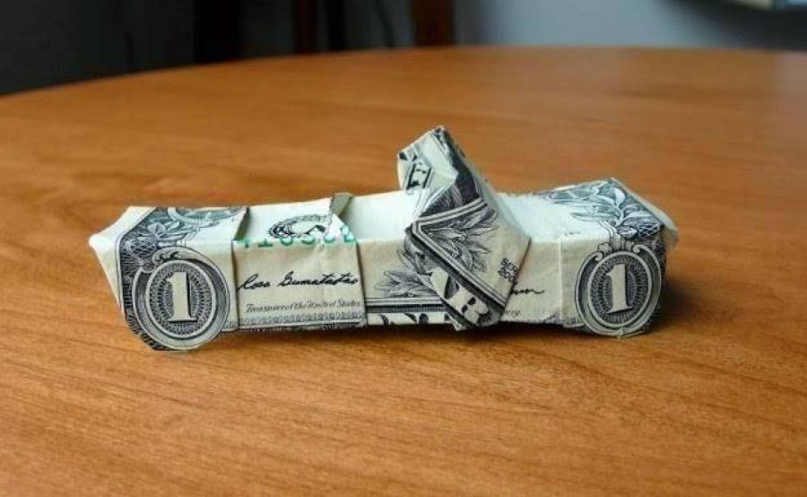 Как сделать сделать скатерть из денег своими руками